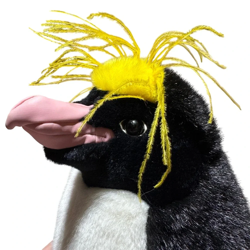 Vintage‎ Discovery Channel Rockhopper / Macaroni Penguin Plush 1999 Large 15
